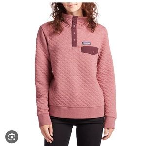 Patagonia organic cotton quilted snap t pullover